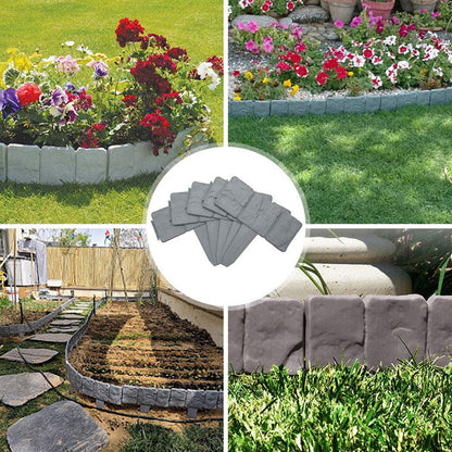 🔥LIMITED TIME 60% OFF! 🏡Imitation Stone Garden Fence - DIY Garden Edging Border🌿✨