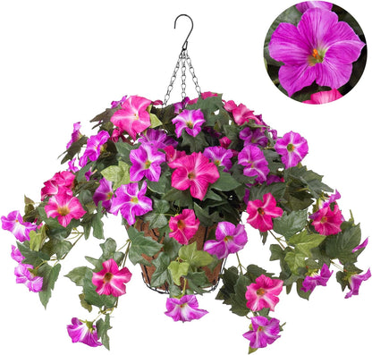 Artificial Fake Petunia Flowersfor Outdoor Decoration (2Pcs)