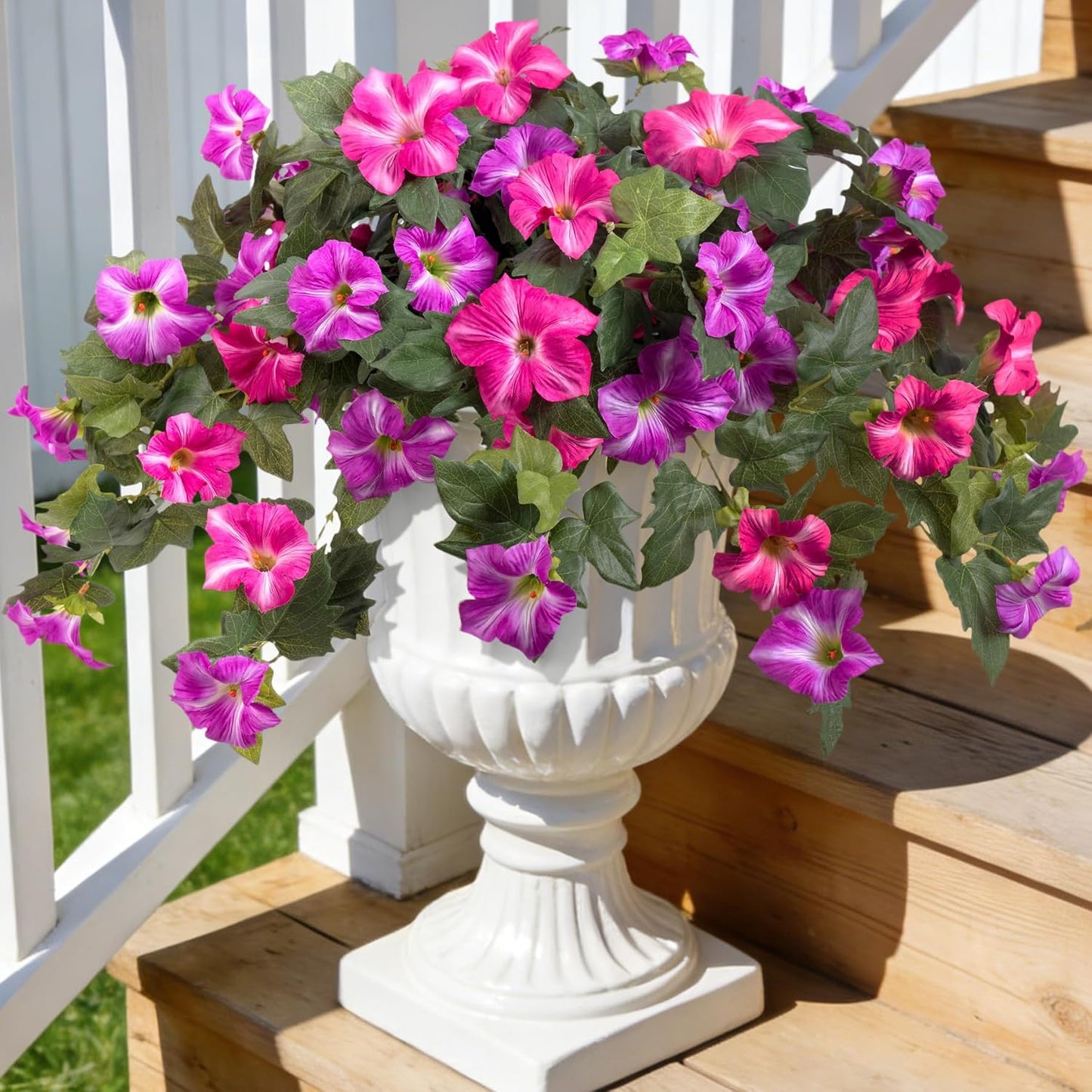 Artificial Fake Petunia Flowersfor Outdoor Decoration (2Pcs)