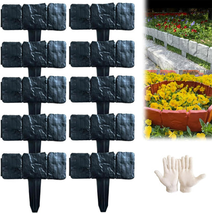 🔥LIMITED TIME 60% OFF! 🏡Imitation Stone Garden Fence - DIY Garden Edging Border🌿✨