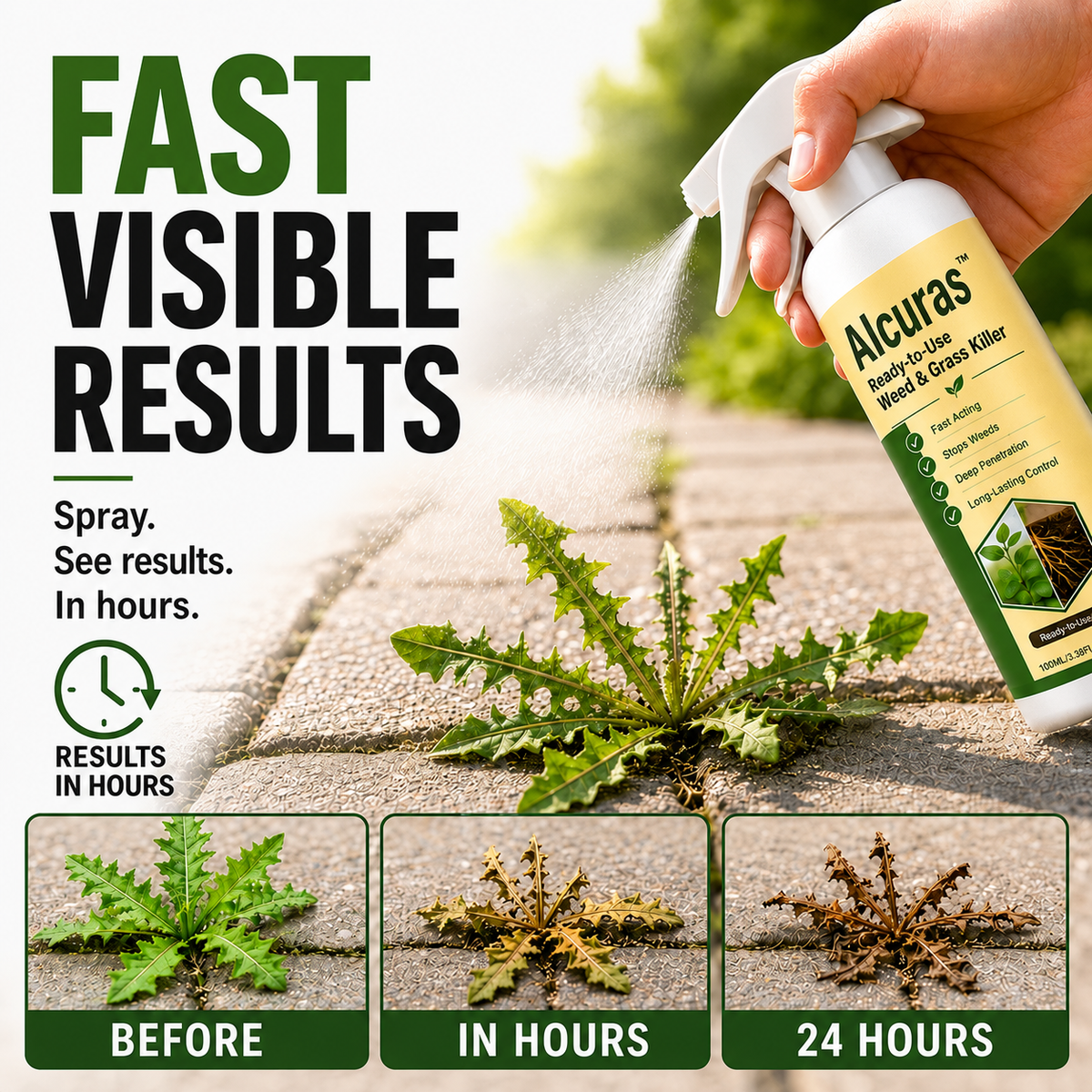 🏆 New Upgrade | Alcuras™ Ready-to-Use Weed & Grass Killer