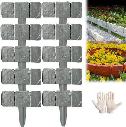 🔥LIMITED TIME 60% OFF! 🏡Imitation Stone Garden Fence - DIY Garden Edging Border🌿✨