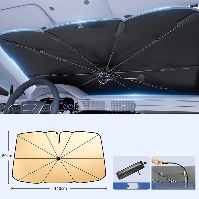 Bendable Car Windshield Sunshade Umbrella